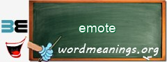 WordMeaning blackboard for emote